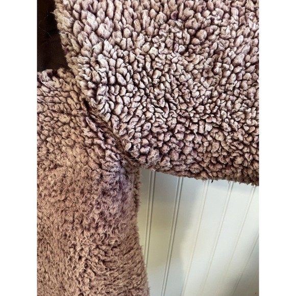 Mauve Pink Woman’s Long Sleeve 1/4 Zip Pullover Sherpa Jacket Small/Medium - Picture 4 of 10